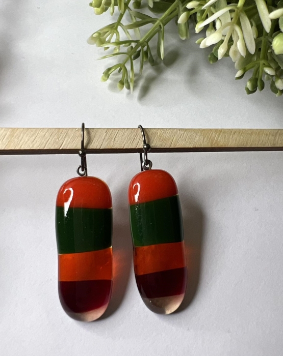 Glass earrings ''Surprise''